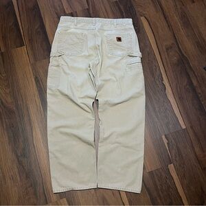 Carhartt cream/khaki canvas work pants